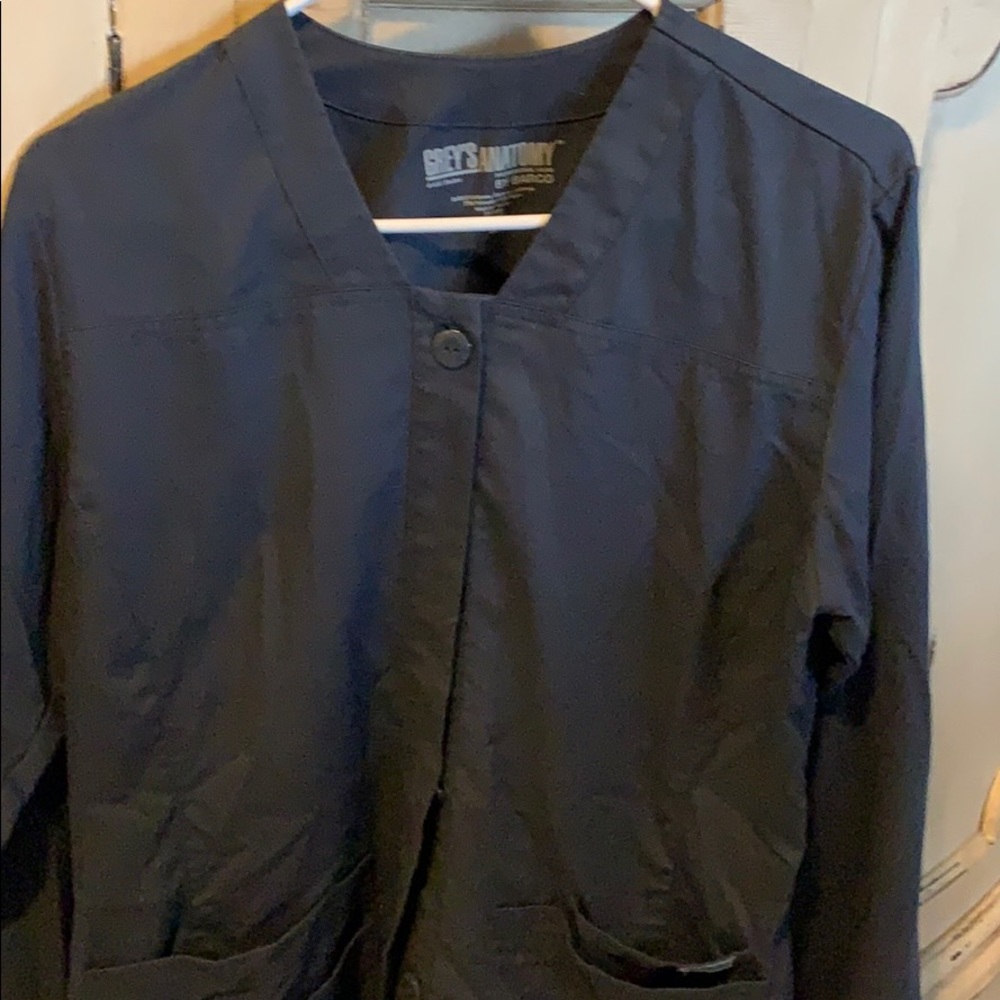 Greys anatomy scrub jacket medium charcoal grey